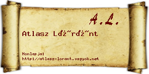 Atlasz Lóránt névjegykártya